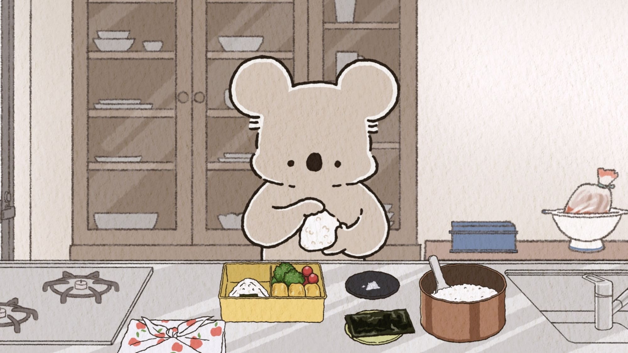 【第27話】コアラ絵日記 27話 お花見の絵日記を描くコアラ