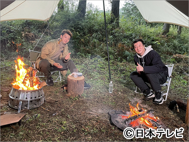 加藤浩次＆竹内涼真、2人だけのキャンプで悪戦苦闘！