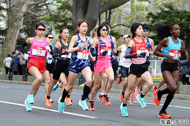 マラソン（鈴木亜由子・松田瑞生・前田穂南・一山麻緒）写真：アフロ