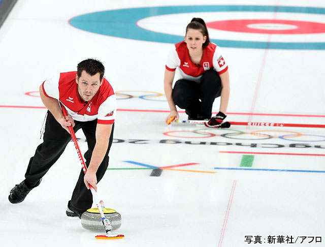 平昌オンピック カーリング／写真：アフロスポーツ