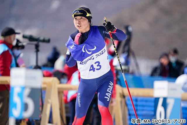 北京パラリンピック2022 バイアスロン 出来島桃子（写真：MA SPORTS/アフロ）