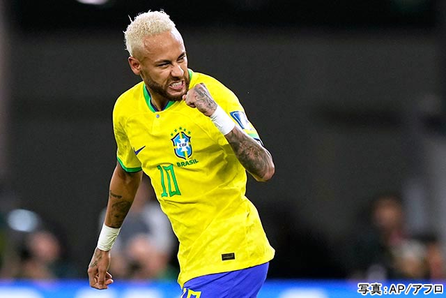 ブラジル代表：ネイマール（FIFAワールドカップ カタール2022）　写真：AP/アフロ