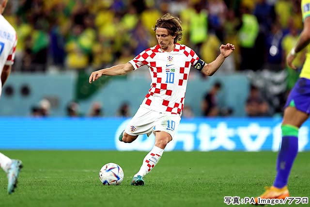 クロアチア代表：ルカ・モドリッチ（FIFAワールドカップ カタール2022 準々決勝）　写真：PA Images/アフロ