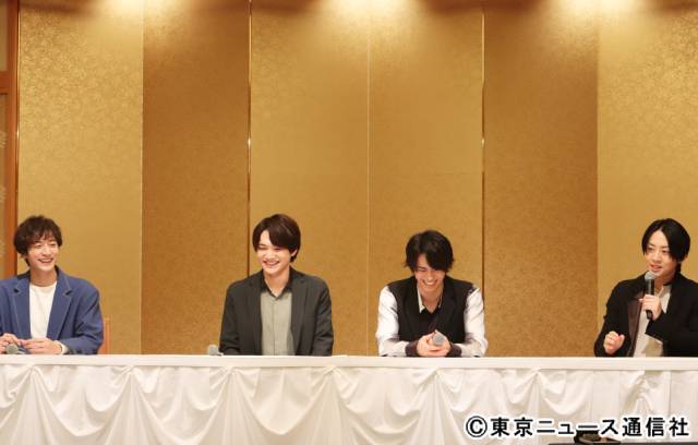 三浦宏規、高野洸、小関裕太、牧島輝が取材会に登壇！ 博多座四月公演は舞台「キングダム」。目指すは“博多座統一”