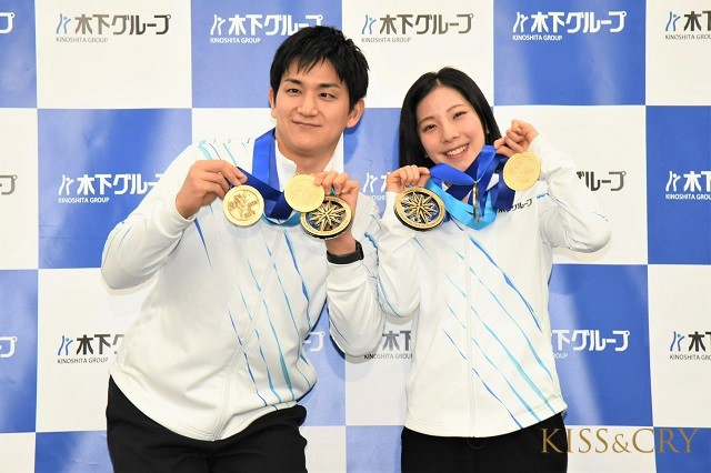 三浦璃来＆木原龍一が年間グランドスラム達成を報告！「来シーズンも自分たちらしく」