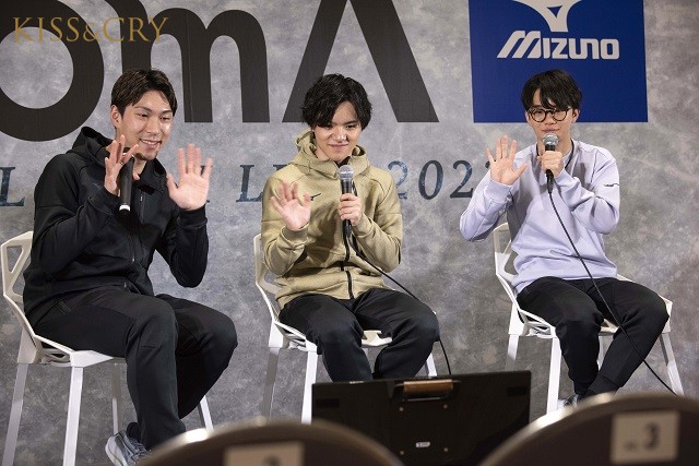 ミズノ「宇野昌磨選手トークライブ2023」に宇野昌磨、友野一希、田中刑事が登場！「残りの競技人生、“爪痕”を残すのもいいな」