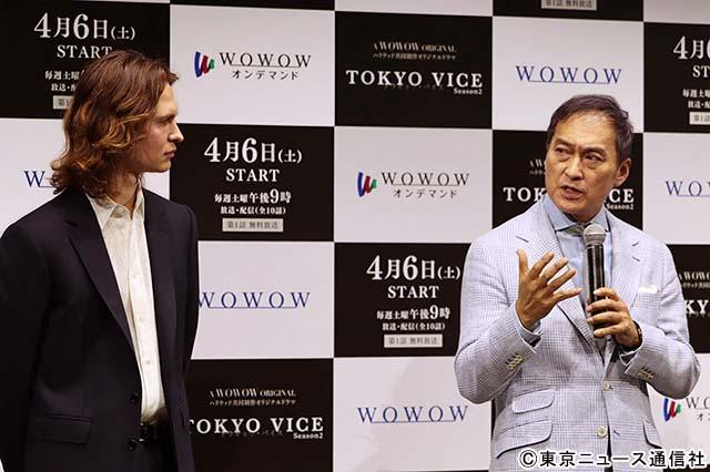 「TOKYO VICE Season２」舞台あいさつ。アンセル・エルゴートの誕生日を渡辺謙らが祝福