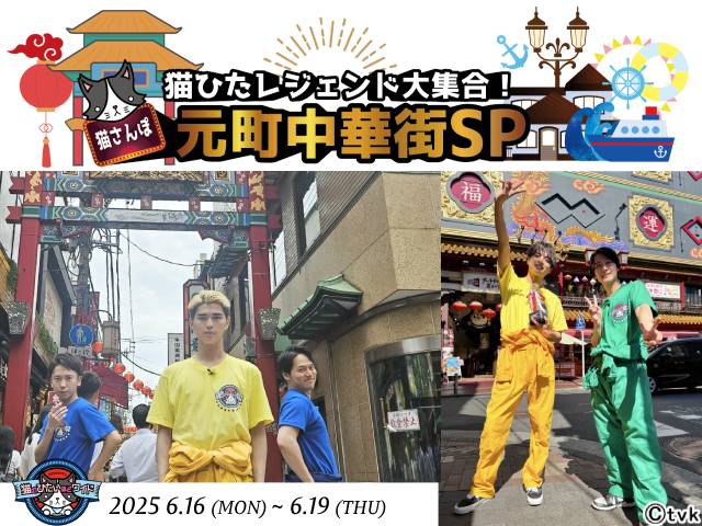 「猫のひたいほどワイド」SPウイークは“猫の手も借り隊”OB＆現役メンバーが元町中華街へ！