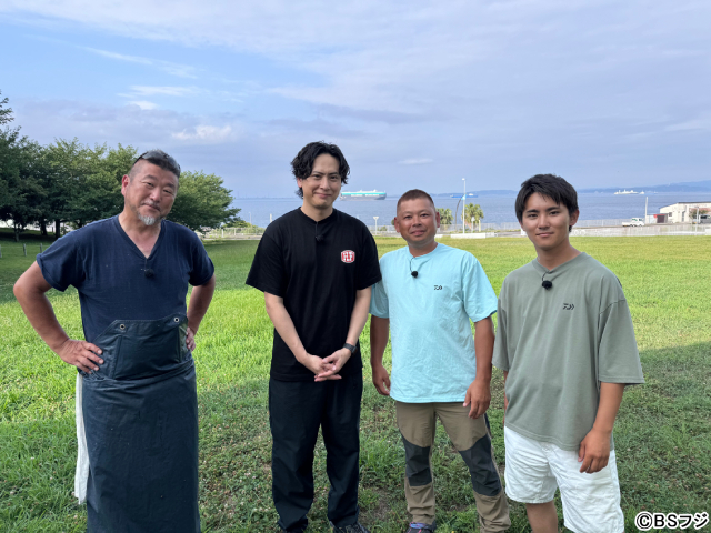 山下健二郎が「王者の一皿」でプロアングラーとアジ釣り対決。巨大アジの出現に驚く!?