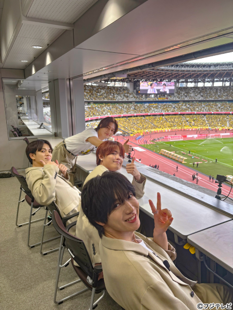 「けるとめる」Travis Japanが国立競技場周辺をめぐり、初スタジアム観戦に大興奮！