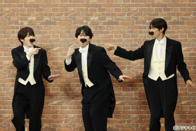 深澤辰哉、向井康二、宮舘涼太が「ドリフに大挑戦」でヒゲダンスにチャレンジ！