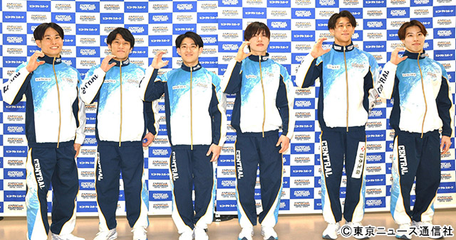萱和磨＆谷川航＆谷川翔＆三輪哲平＆橋本大輝＆土井陵輔／セントラルスポーツ体操競技部の新年練習初め＆合同取材