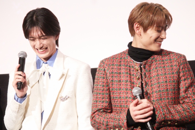「え、好き」山中柔太朗＆髙松アロハが“上等な愛の言葉”で対決！「純愛上等！」完成披露