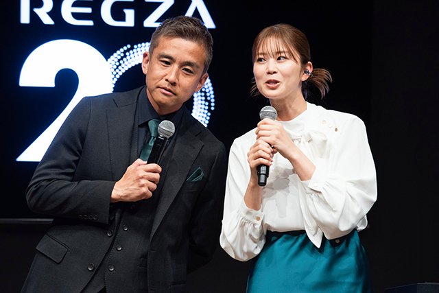 目黒蓮の力強いメッセージに注目。稲本潤一、稲村亜美が映像の美しさに驚き。レグザ新商品発表