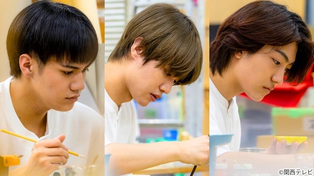 大西風雅、井上一太、角紳太郎が日本画制作に挑戦「関西ジュニア ノーフィルター」アート編完結