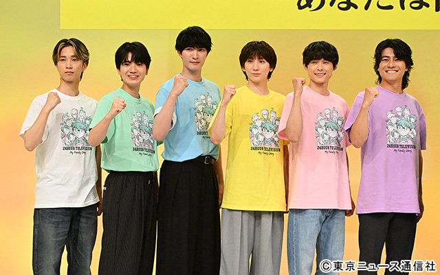 SixTONES（「24時間テレビ49」会見より）